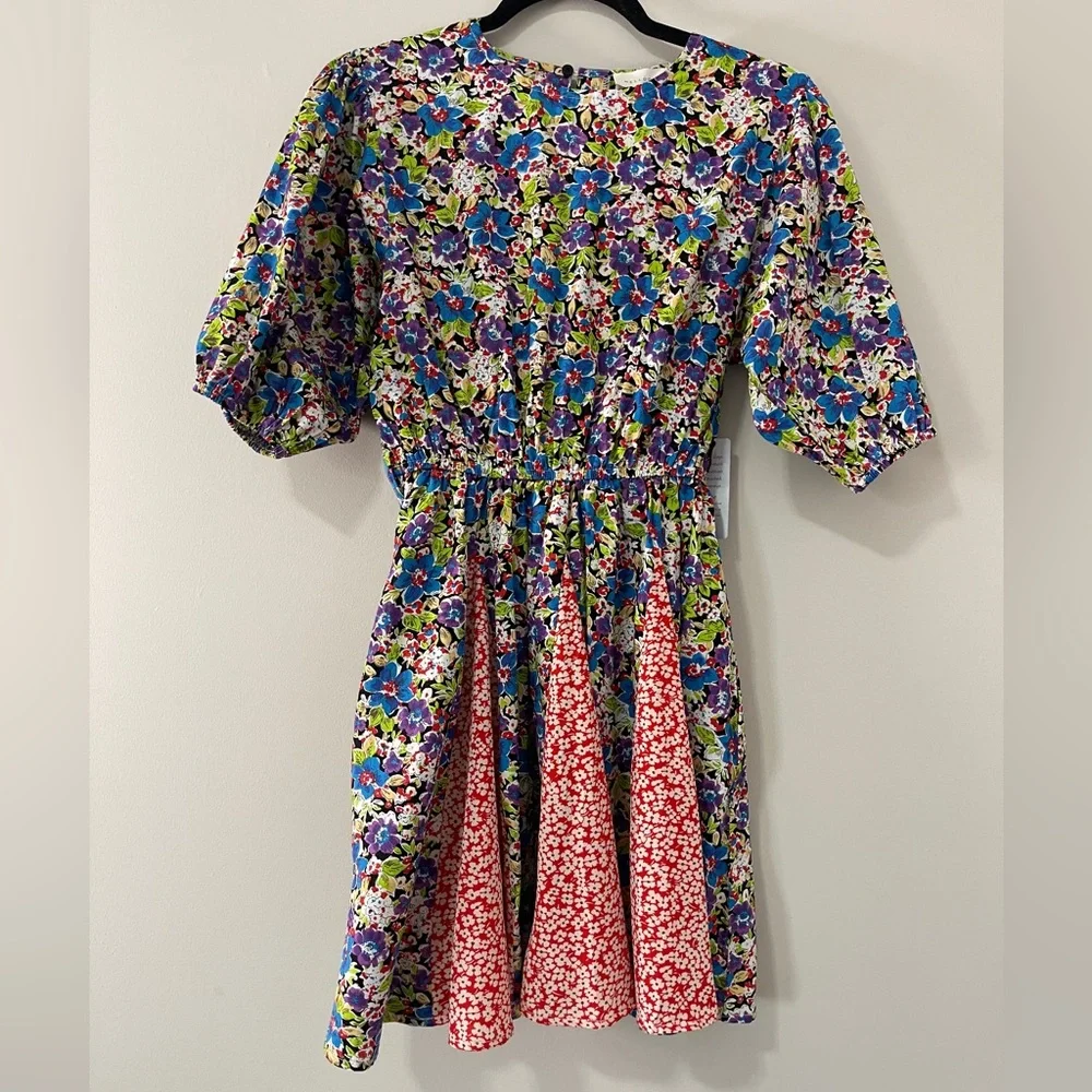 Melloday Womens Dress Size X-Small XS Multicolored Patchwork Floral NWT - Picture 5 of 15